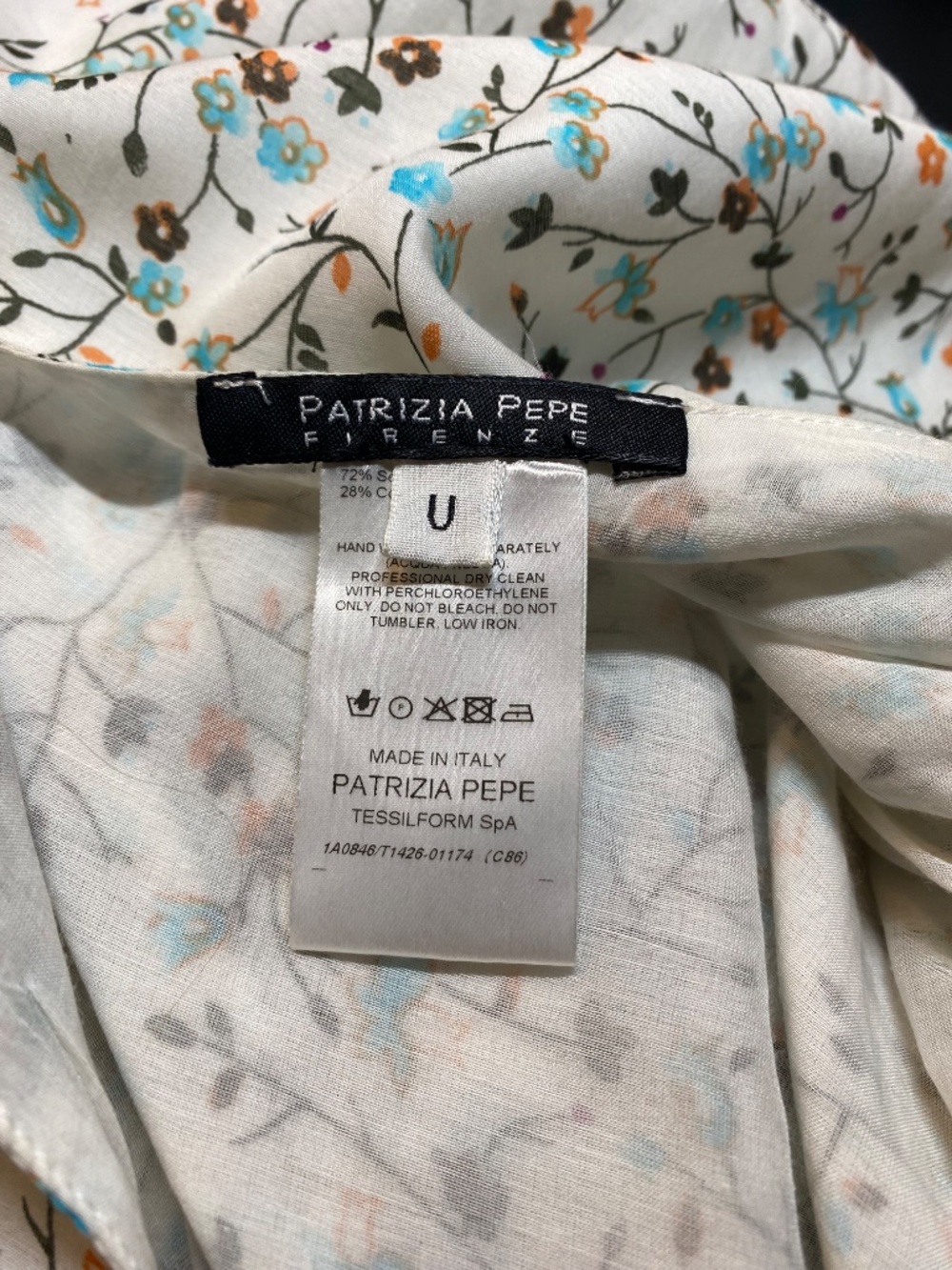 VTG Patrizia Pepe Silk Blend Floral Halter Dress • Y2K Archival Handkerchief 4 - Picture 3 of 9